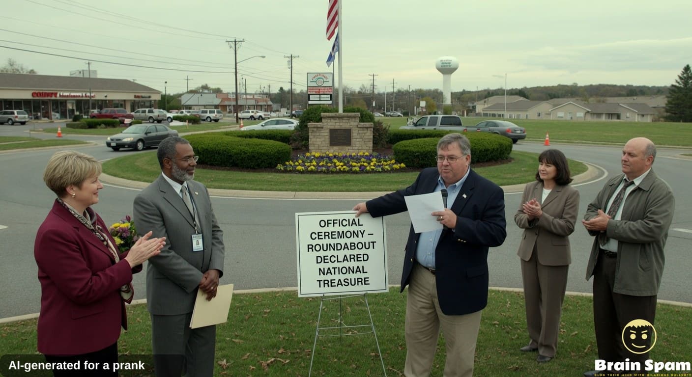 County Commissioner Gus Hollloway Names Local Roundabout National Treasure
